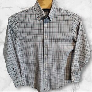Peter Millar Shirt Mens Large Sleeve Plaid Performance Crown Crafted Button Down